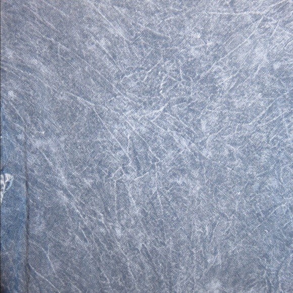 Altar’d State Top Light Blue Acid Stone Wash Crochet Hem Cold Shoulder Blouse - Picture 4 of 9